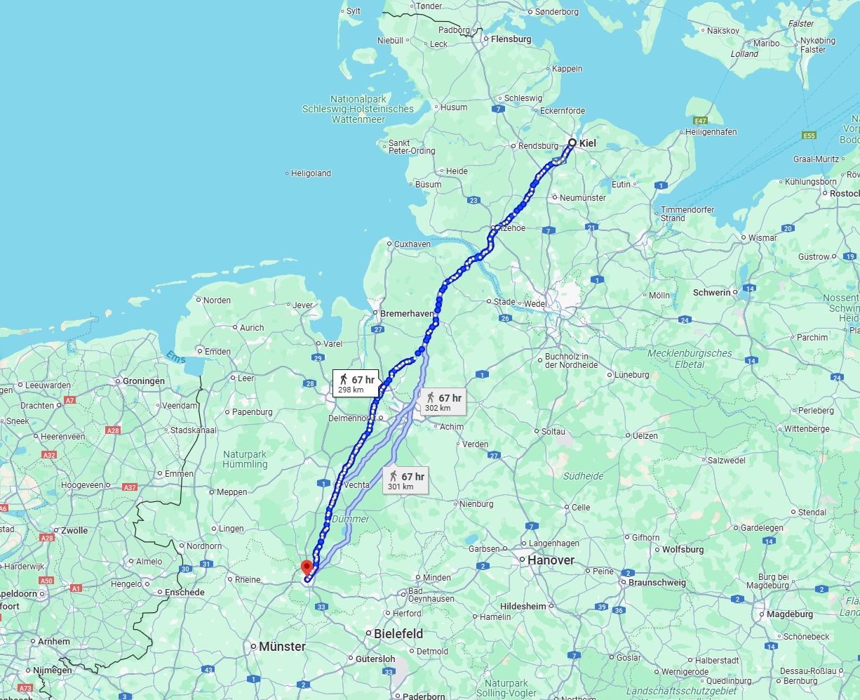 Anreise von Kiel Zu Osnabrück Über 