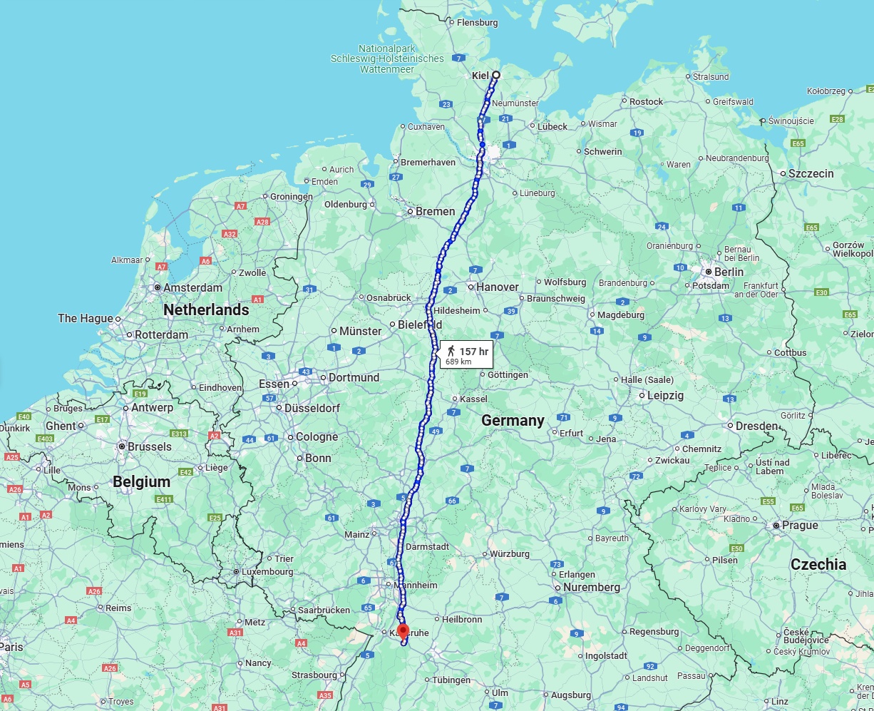 Anreise von Kiel Zu Pforzheim Über 