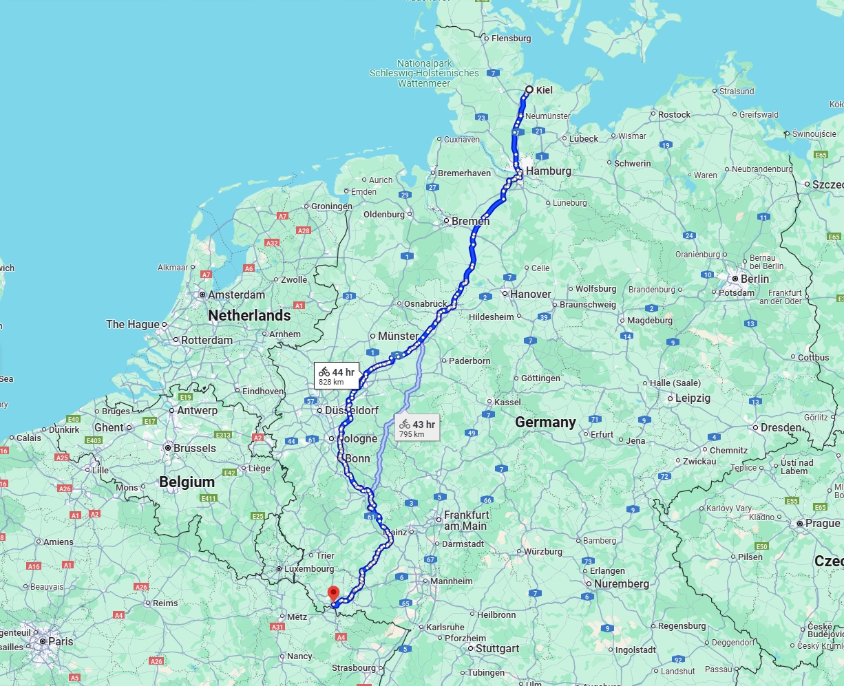 Anreise von Kiel Zu Saarbrücken Über 