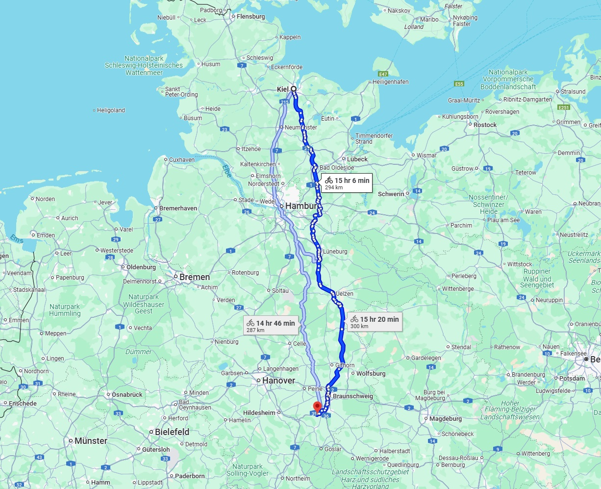 Anreise von Kiel Zu Salzgitter Über 