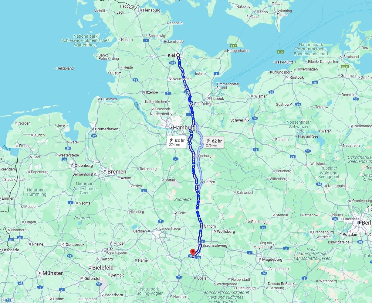 Anreise von Kiel Zu Salzgitter Über 