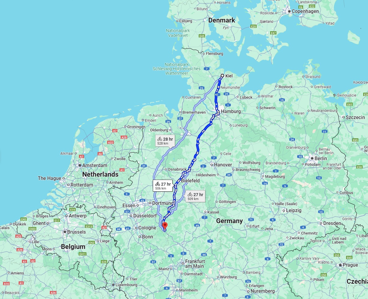 Anreise von Kiel Zu Siegen Über 