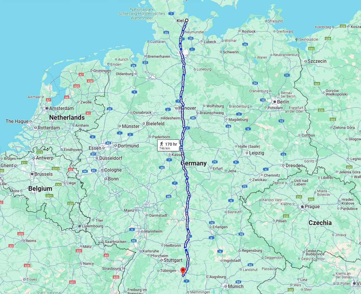 Anreise von Kiel Zu Ulm Über 