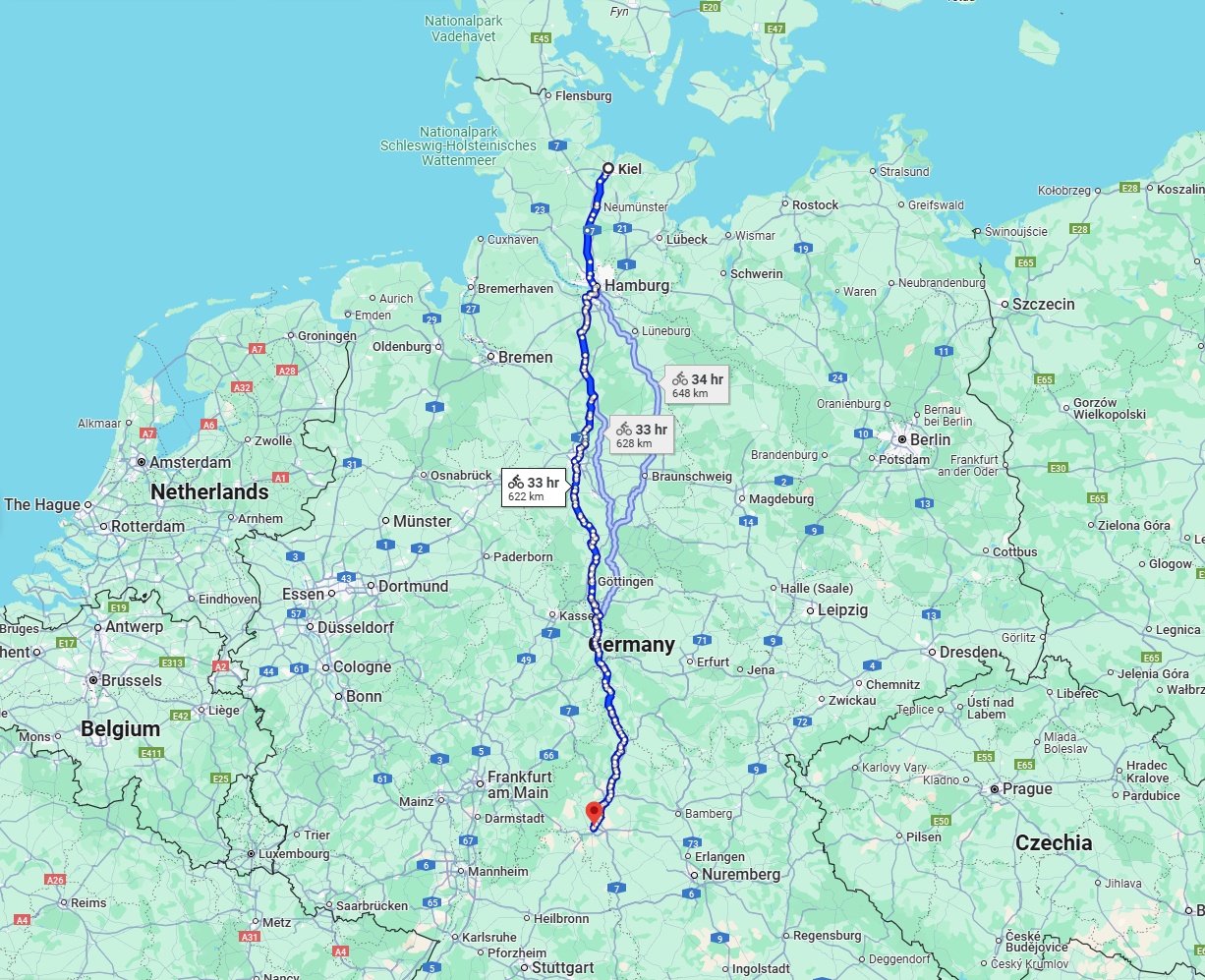 Anreise von Kiel Zu Würzburg Über 