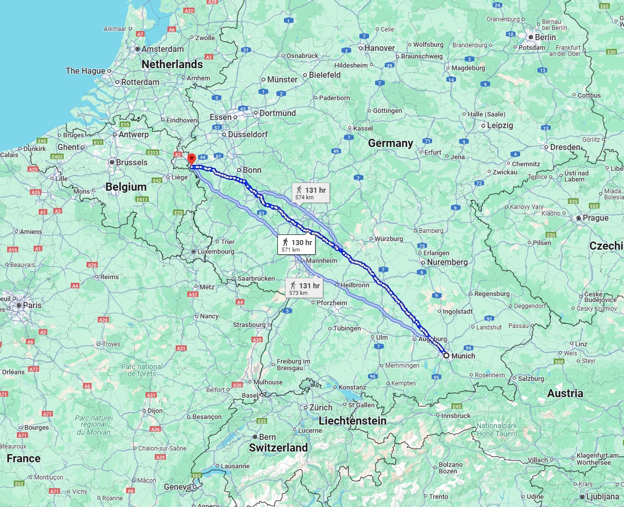 Anreise von München Zu Aachen Über 