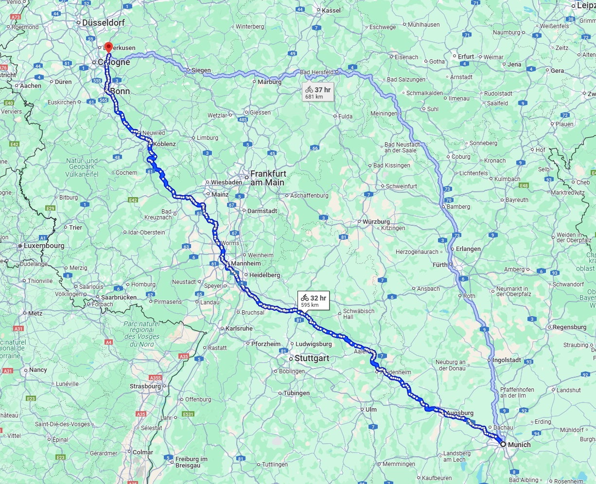 Anreise von München Zu Bergisch Gladbach Über 