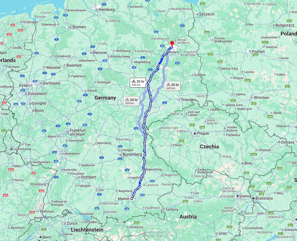 Anreise von München Zu Berlin Über 