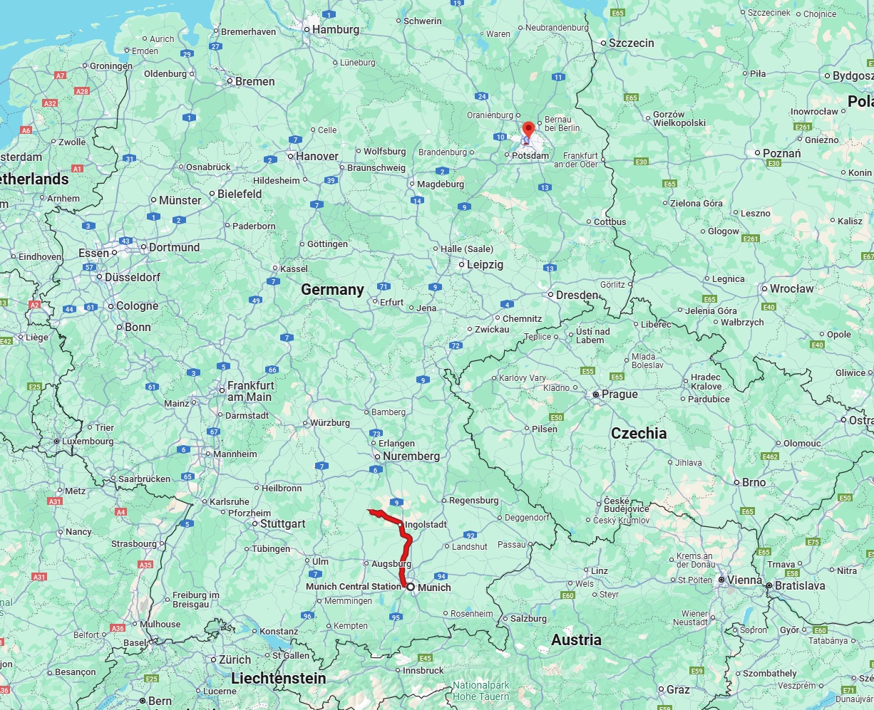 Anreise von München Zu Berlin Über 