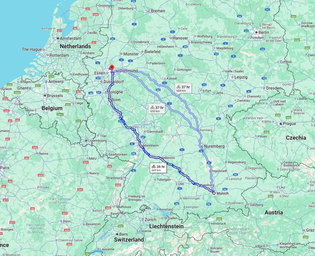 Anreise von München Zu Bochum Über 