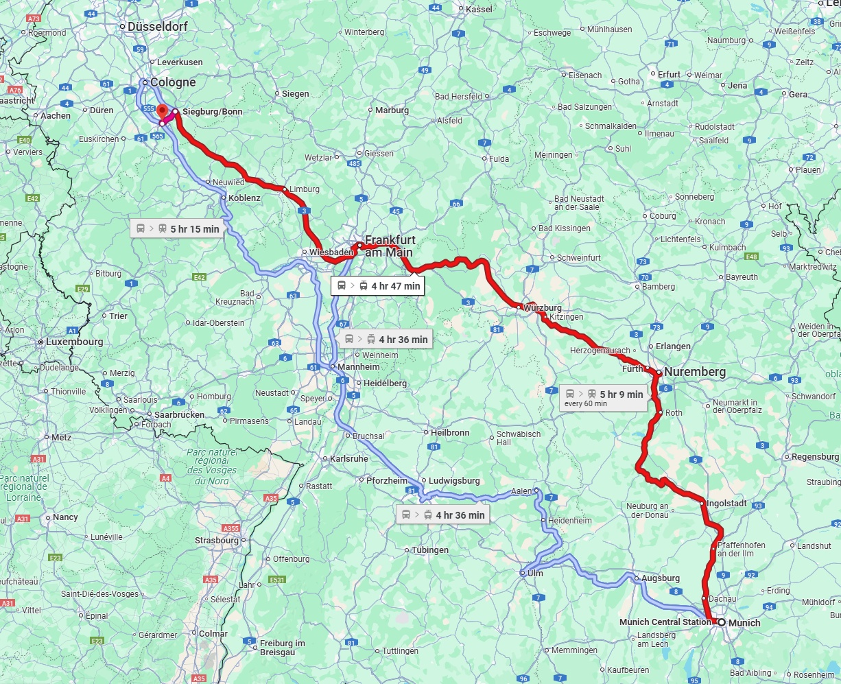 Anreise von München Zu Bonn Über 