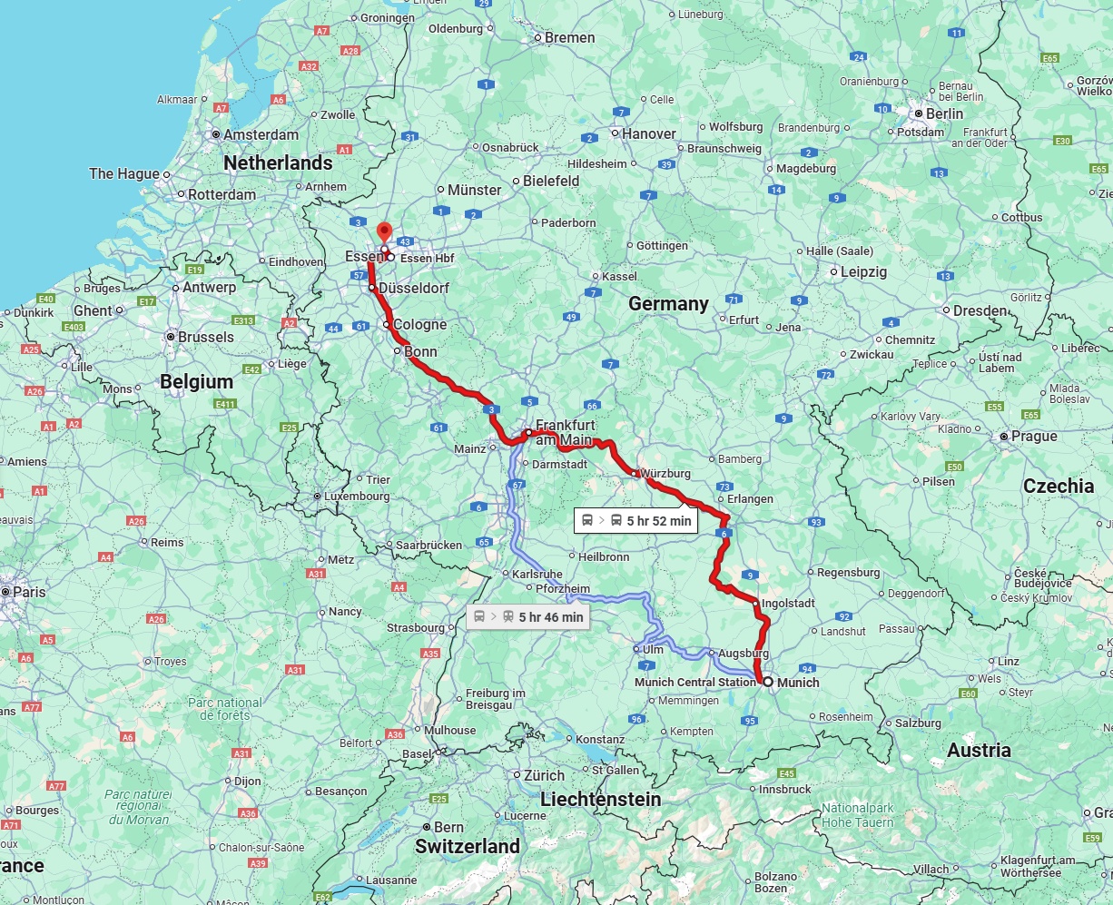 Anreise von München Zu Bottrop Über 