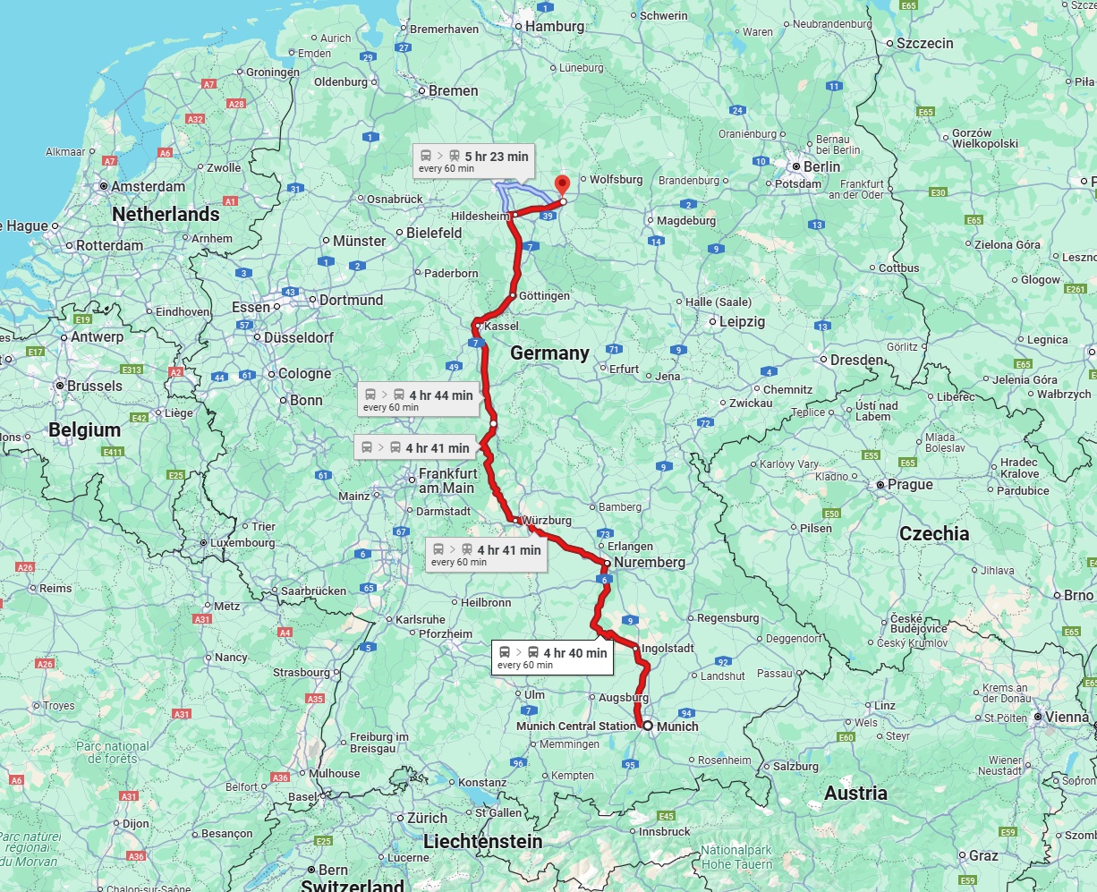 Anreise von München Zu Braunschweig Über 