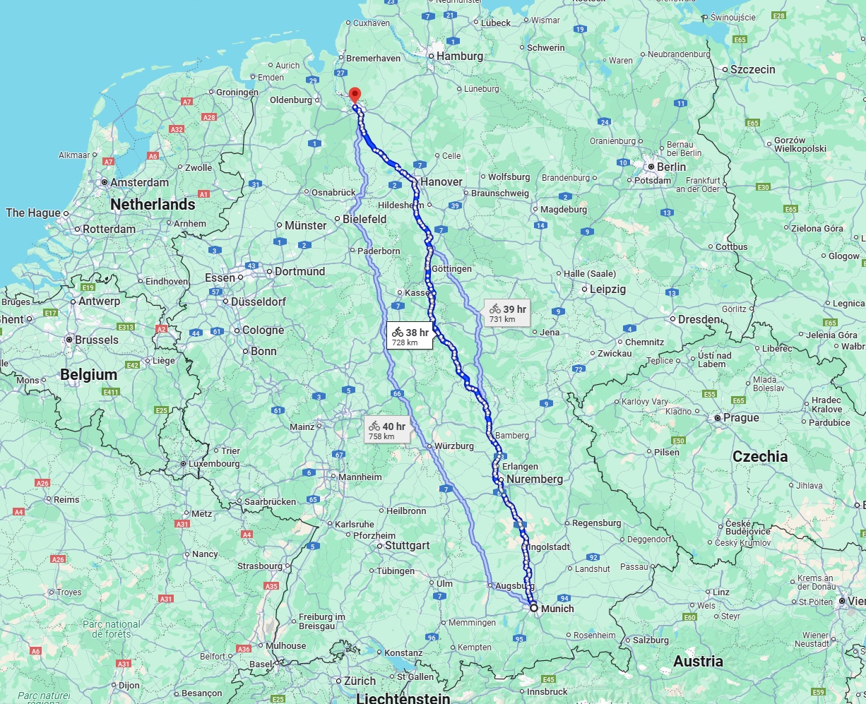 Anreise von München Zu Bremen Über 