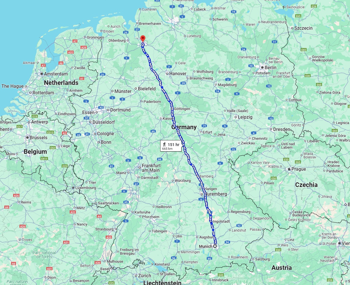 Anreise von München Zu Bremen Über 