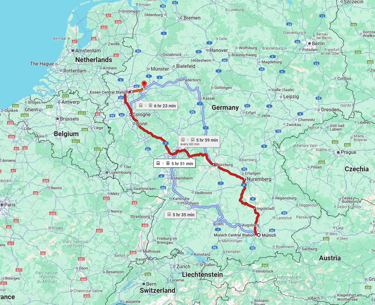 Anreise von München Zu Dortmund Über 