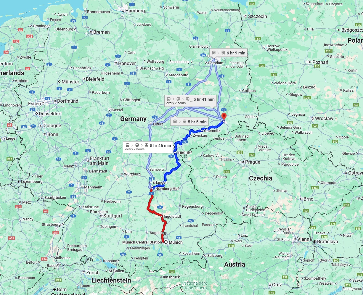 Anreise von München Zu Dresden Über 