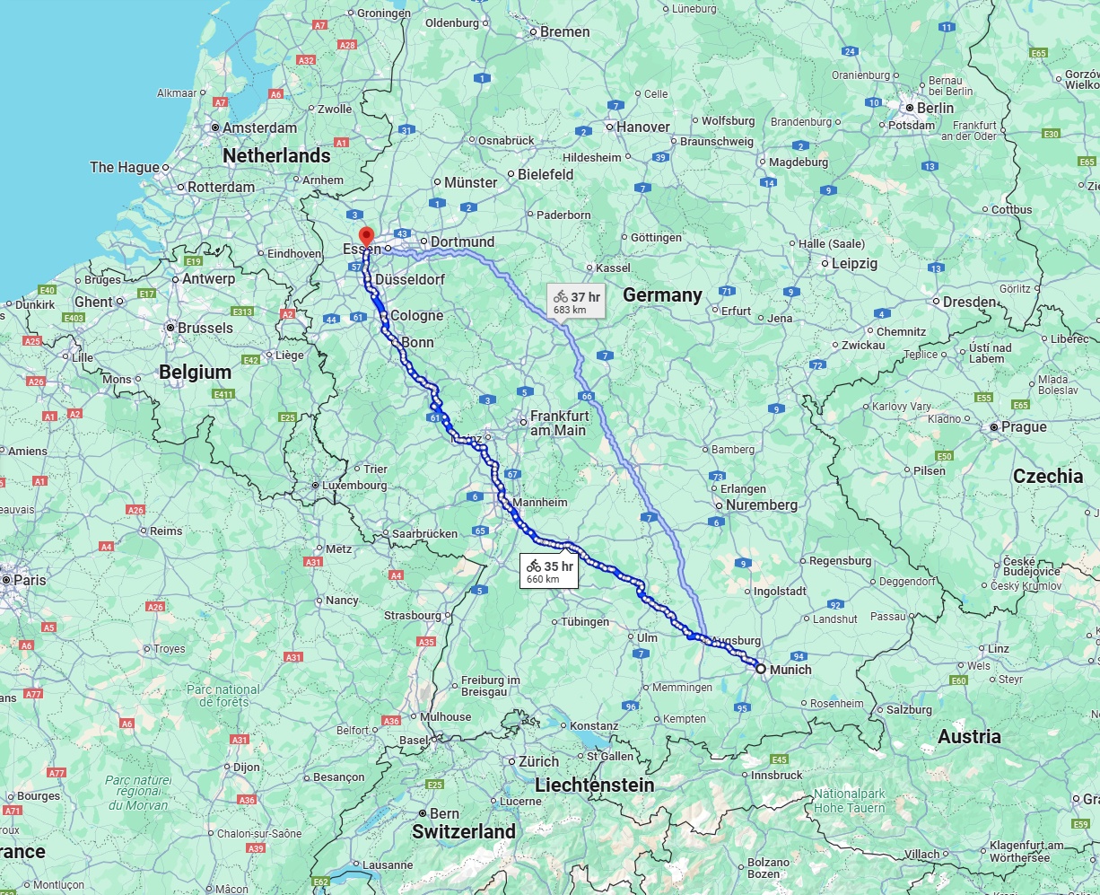 Anreise von München Zu Duisburg Über 