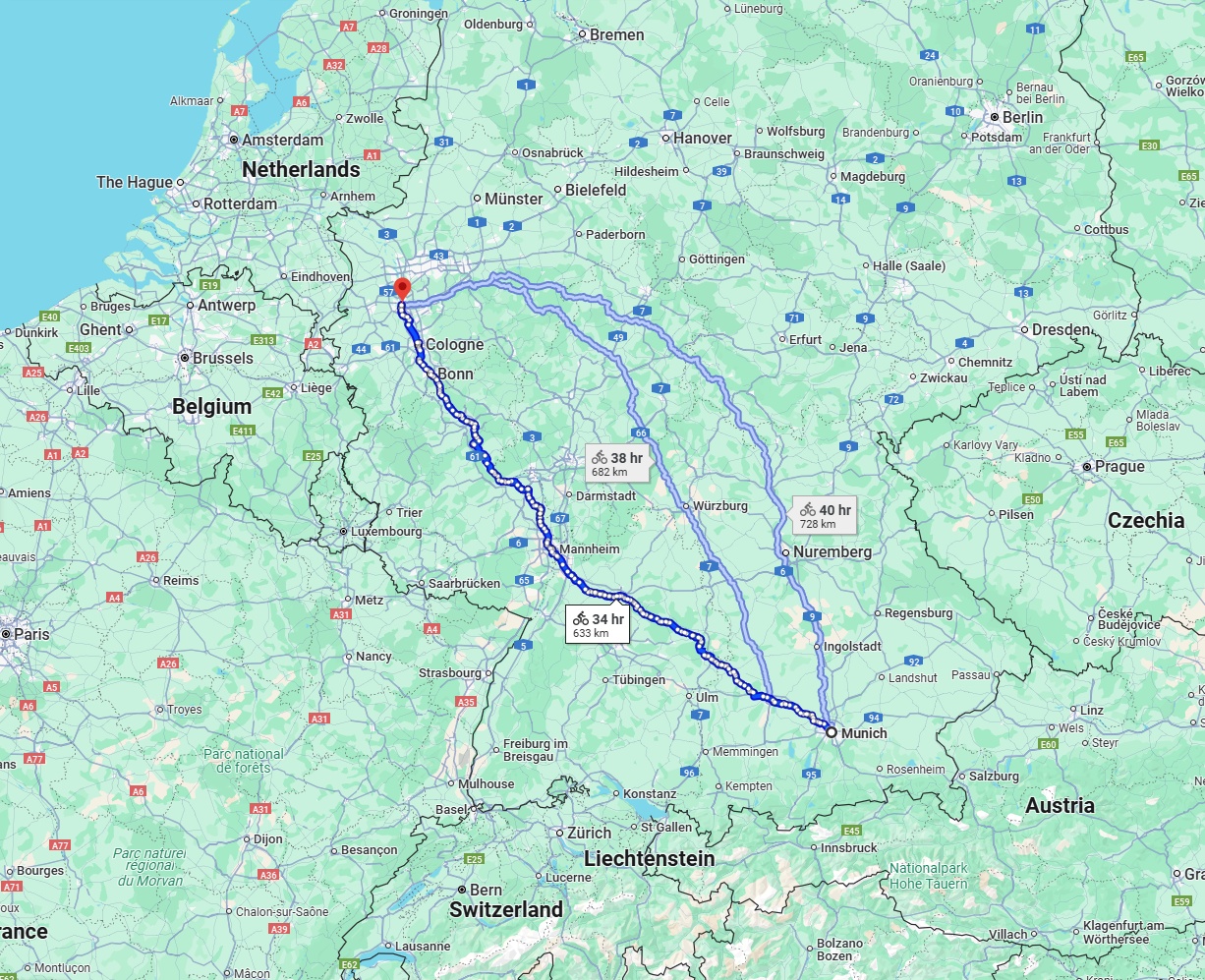 Anreise von München Zu Düsseldorf Über 