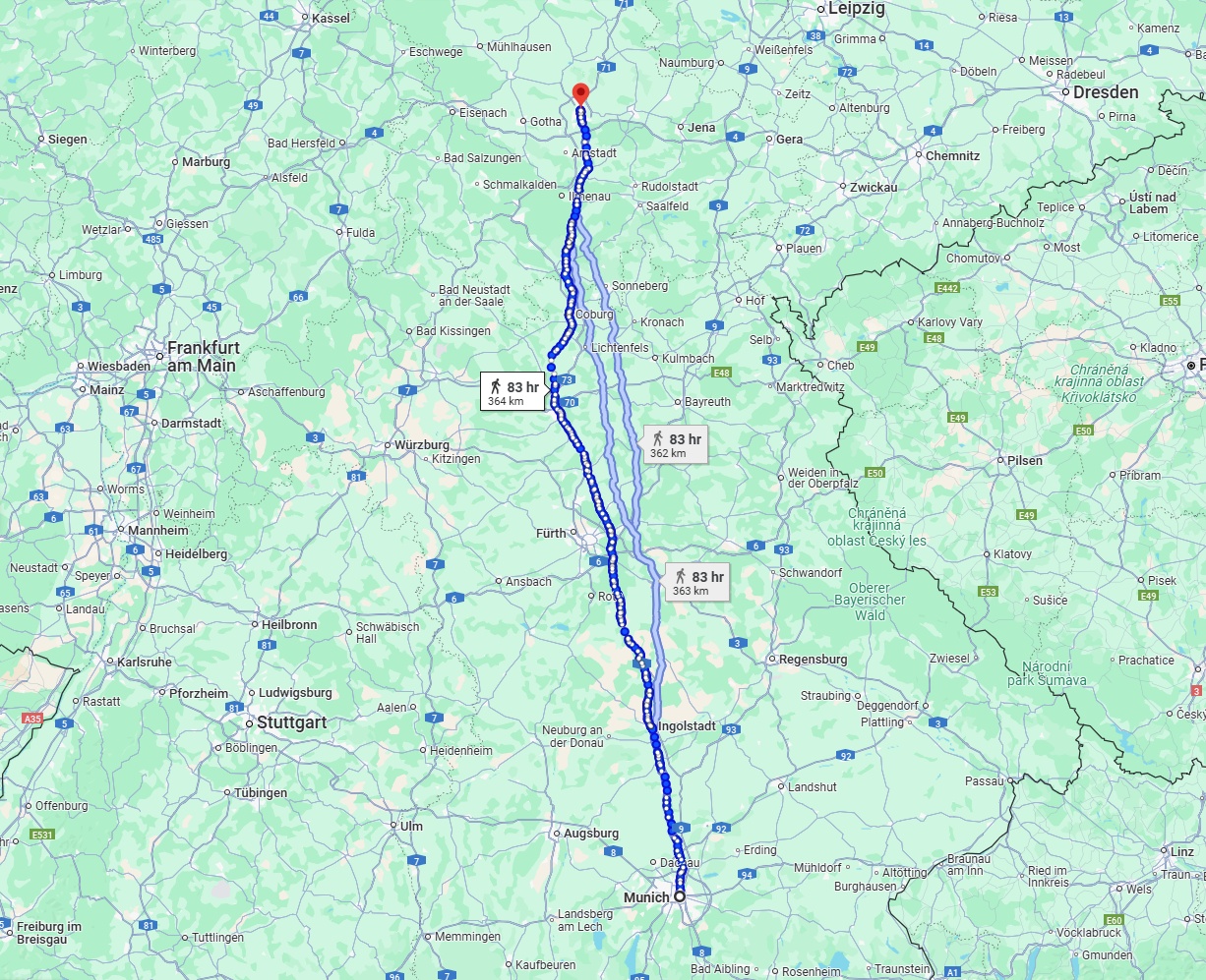 Anreise von München Zu Erfurt Über 