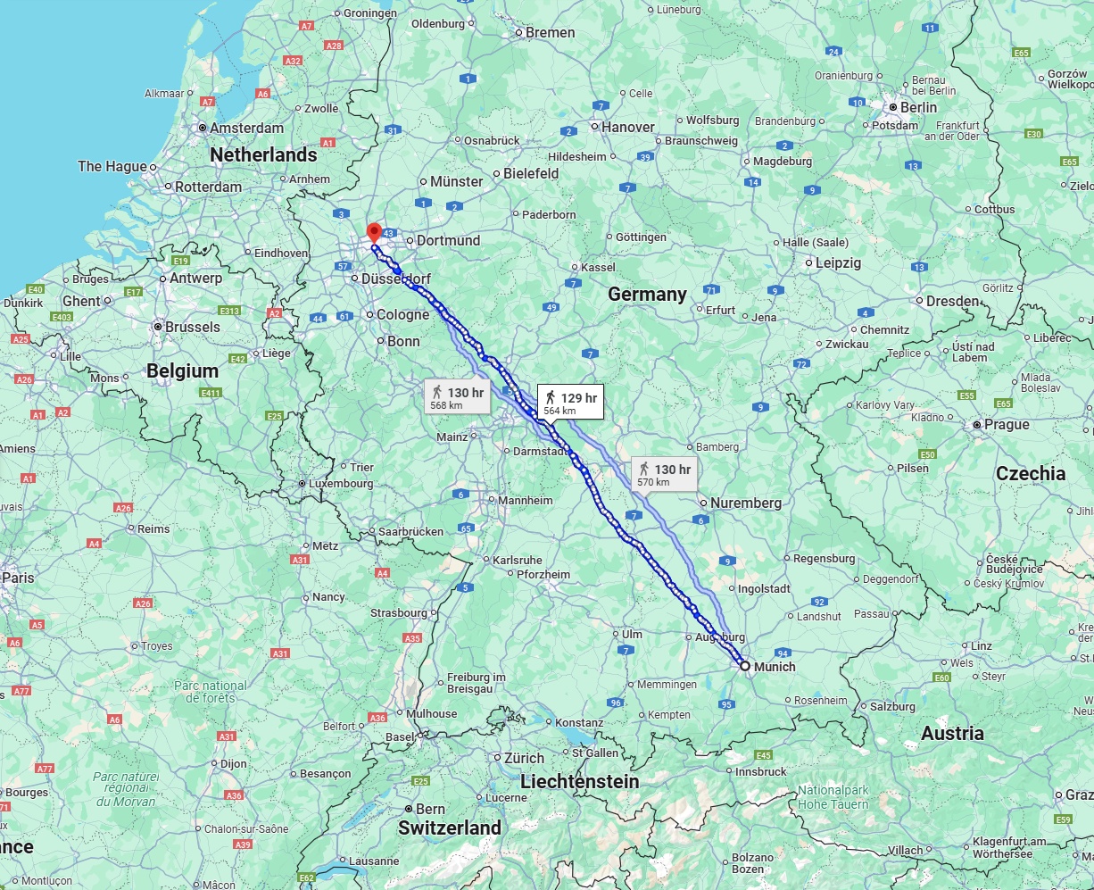 Anreise von München Zu Essen Über 