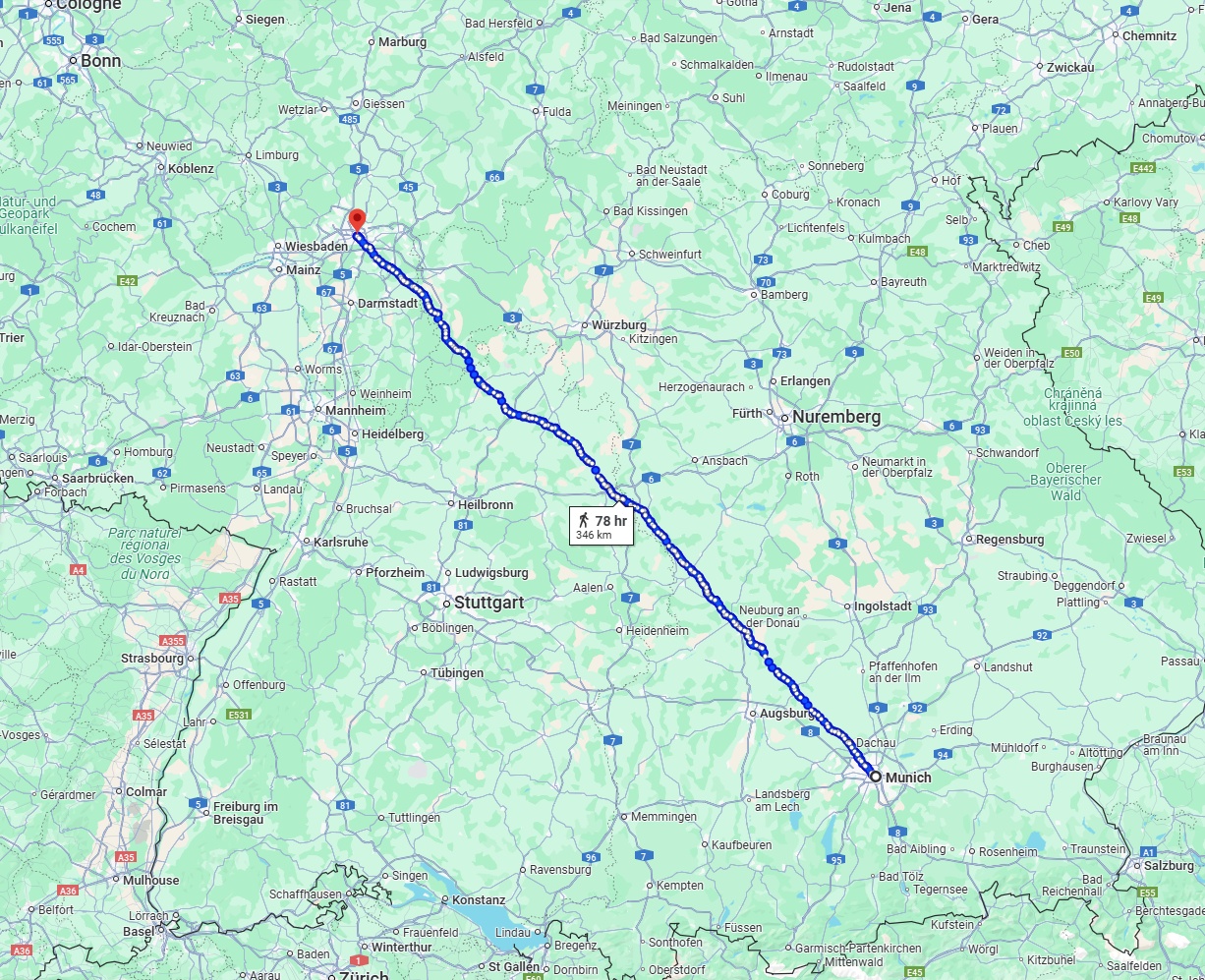 Anreise von München Zu Frankfurt am Main Über 