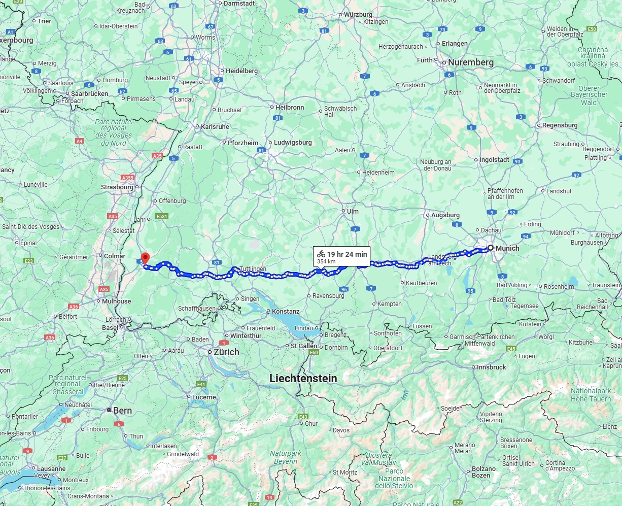 Anreise von München Zu Freiburg im Breisgau Über 