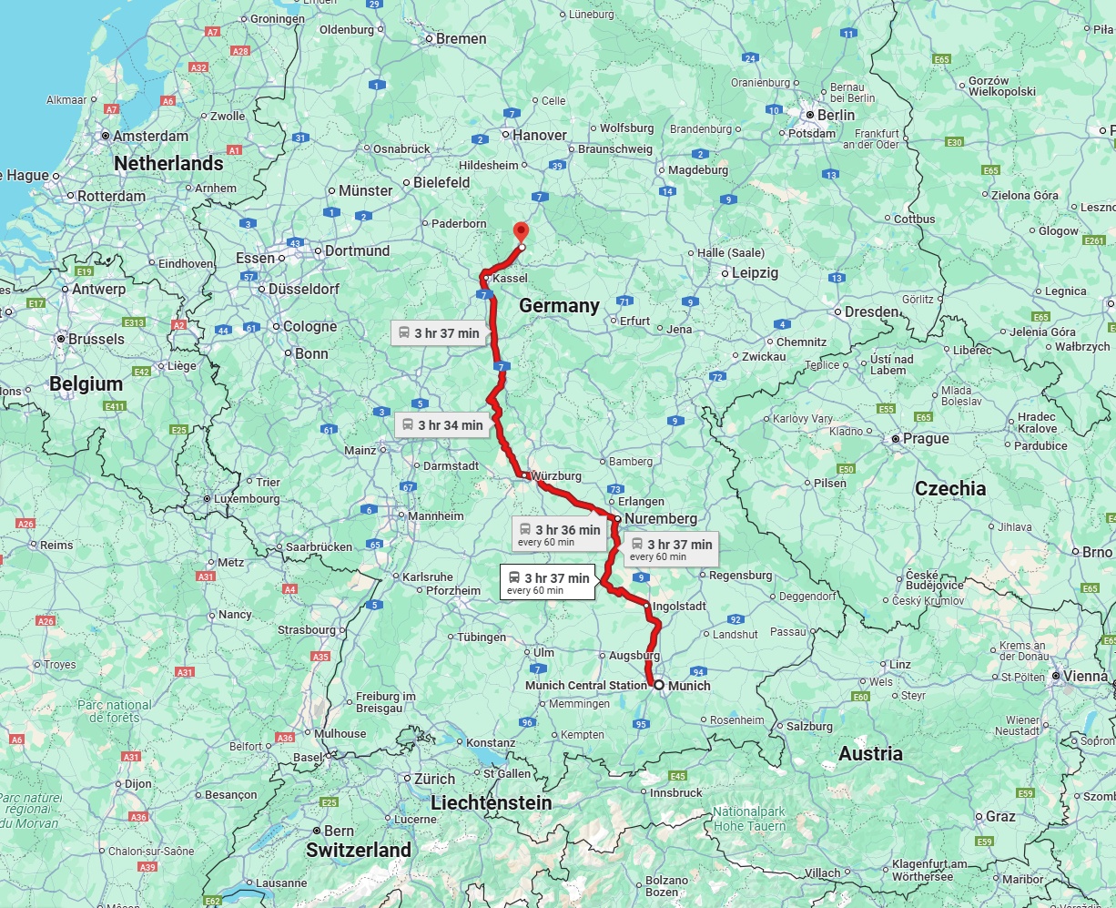 Anreise von München Zu Göttingen Über 