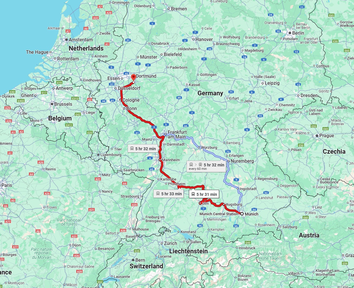 Anreise von München Zu Hagen Über 