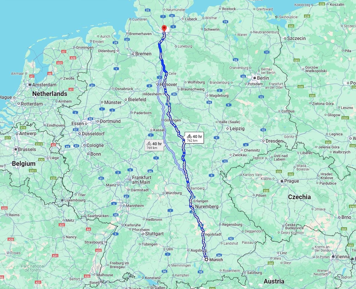 Anreise von München Zu Hamburg Über 