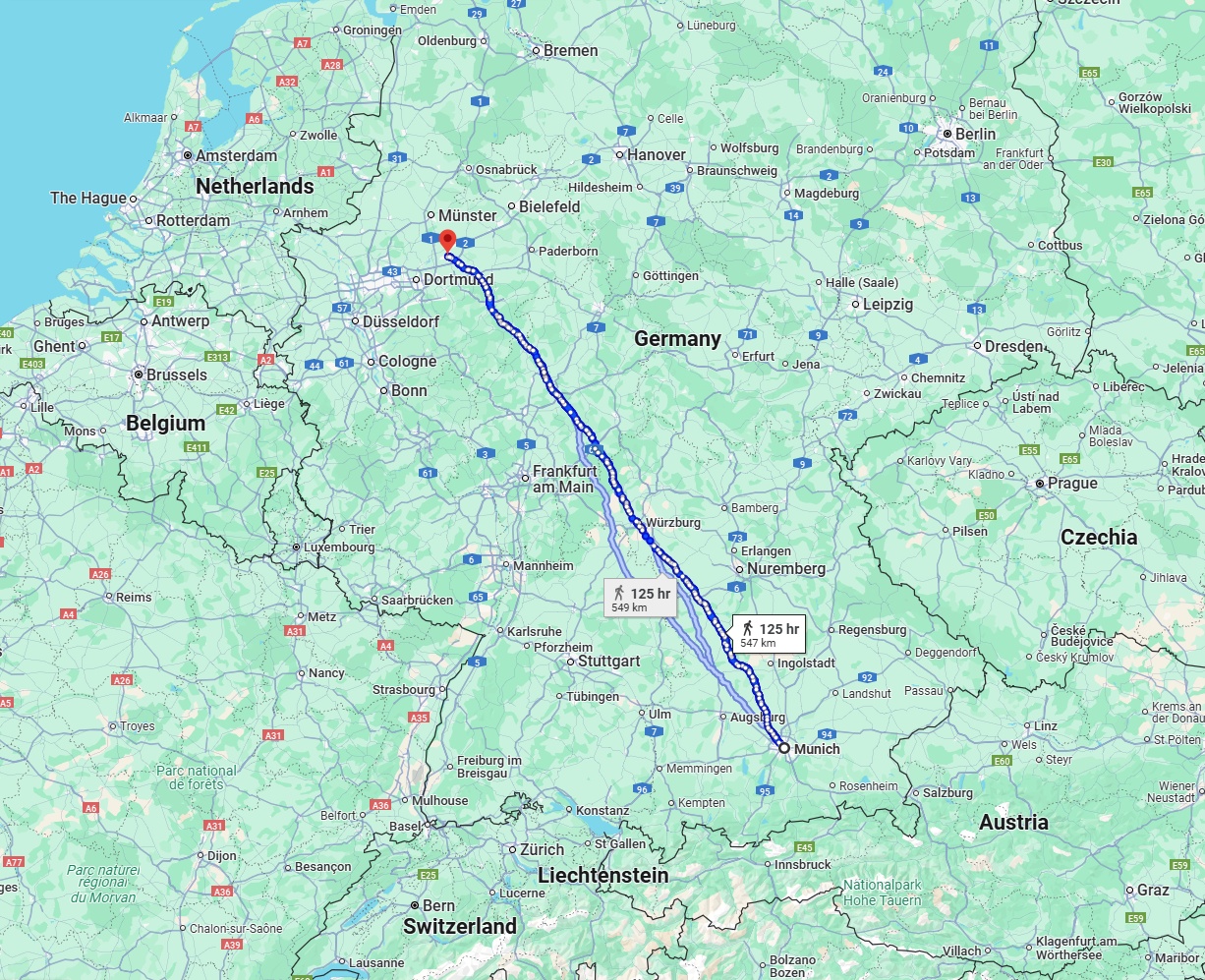 Anreise von München Zu Hamm Über 