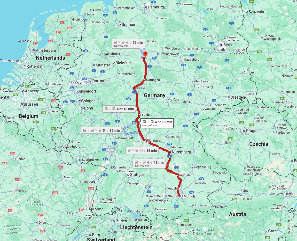 Anreise von München Zu Hildesheim Über 
