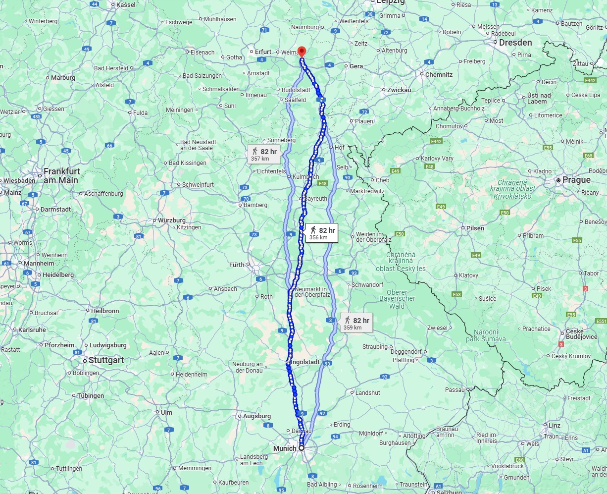 Anreise von München Zu Jena Über 