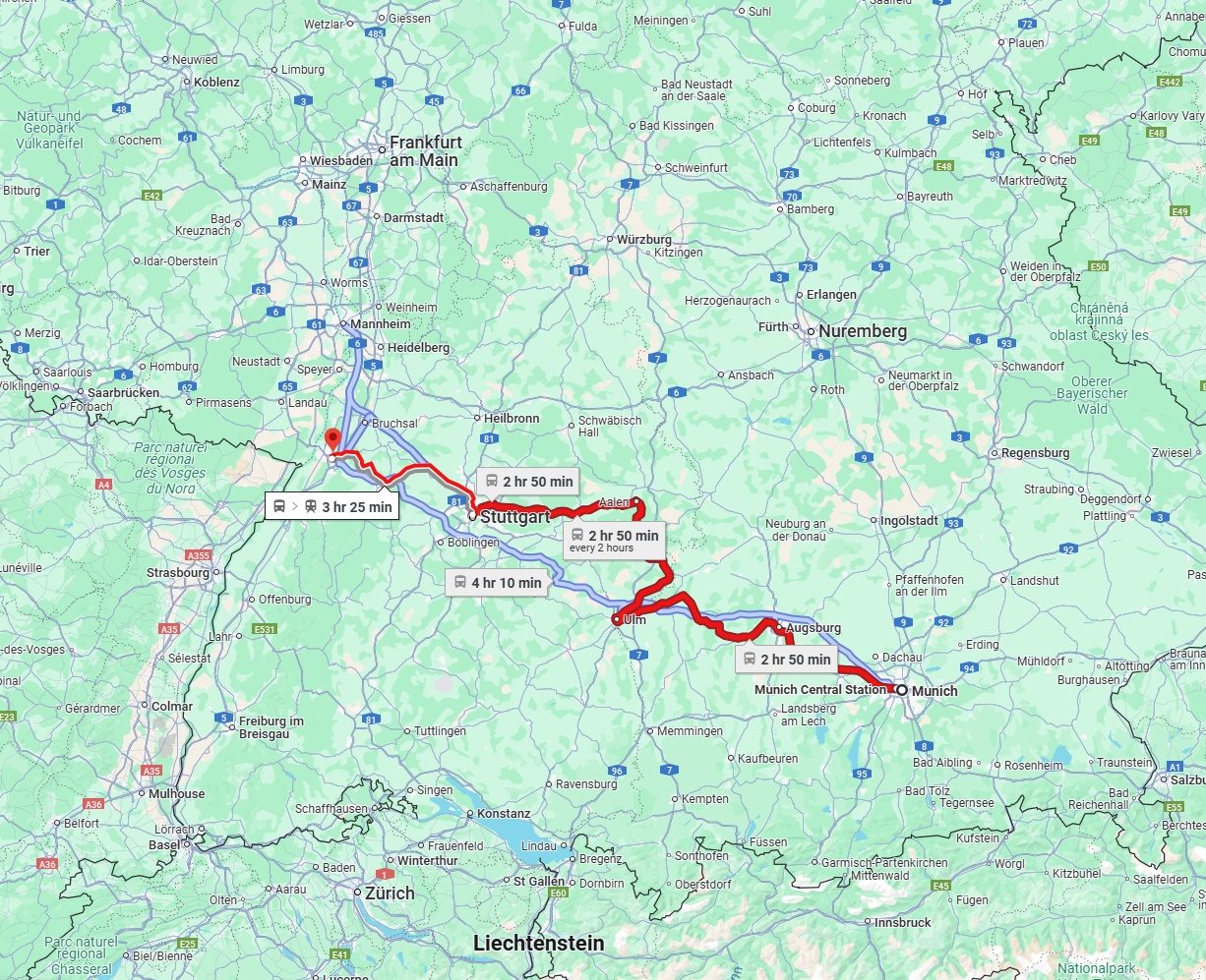 Anreise von München Zu Karlsruhe Über 