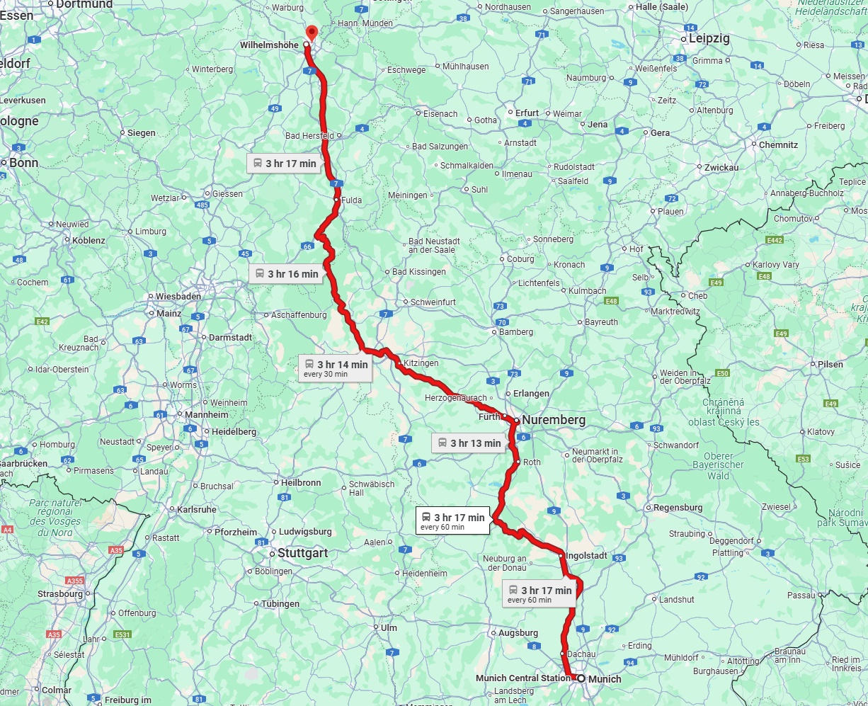 Anreise von München Zu Kassel Über 