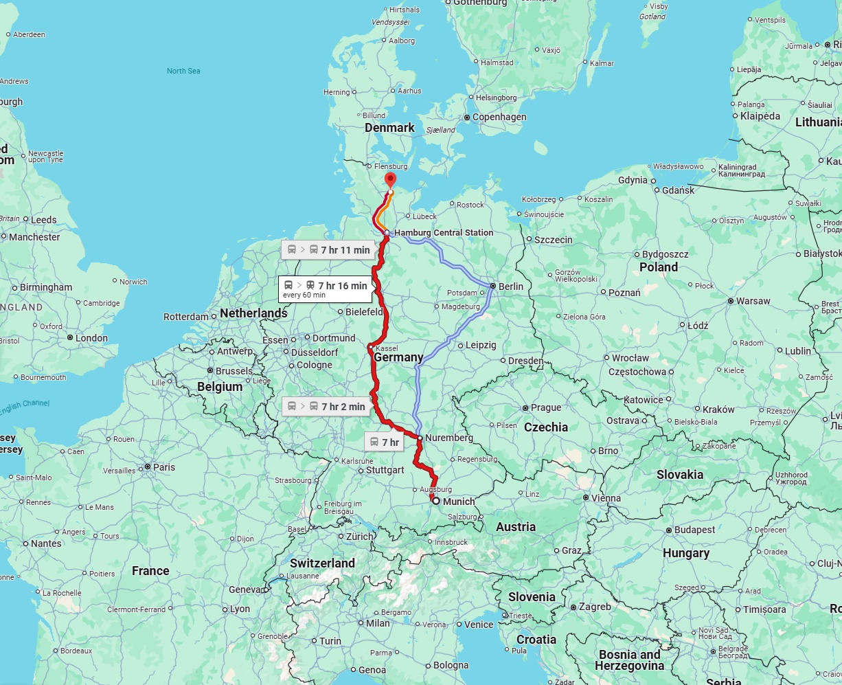 Anreise von München Zu Kiel Über 