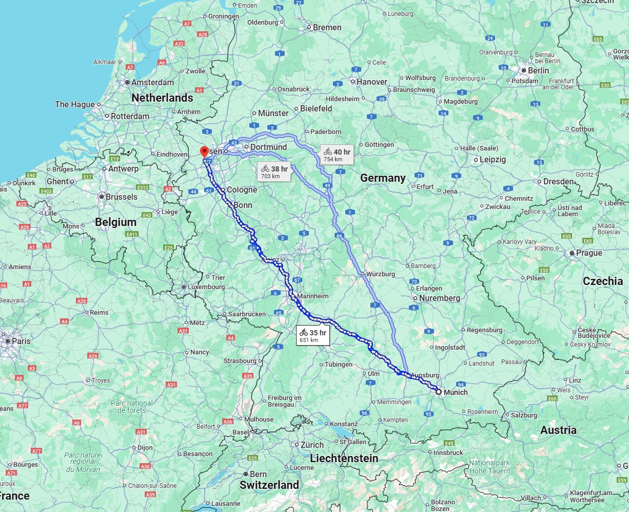 Anreise von München Zu Krefeld Über 