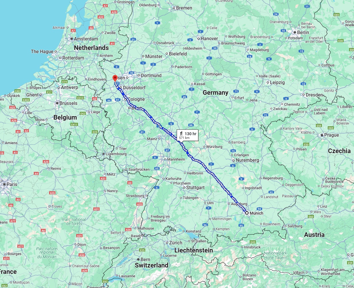 Anreise von München Zu Krefeld Über 