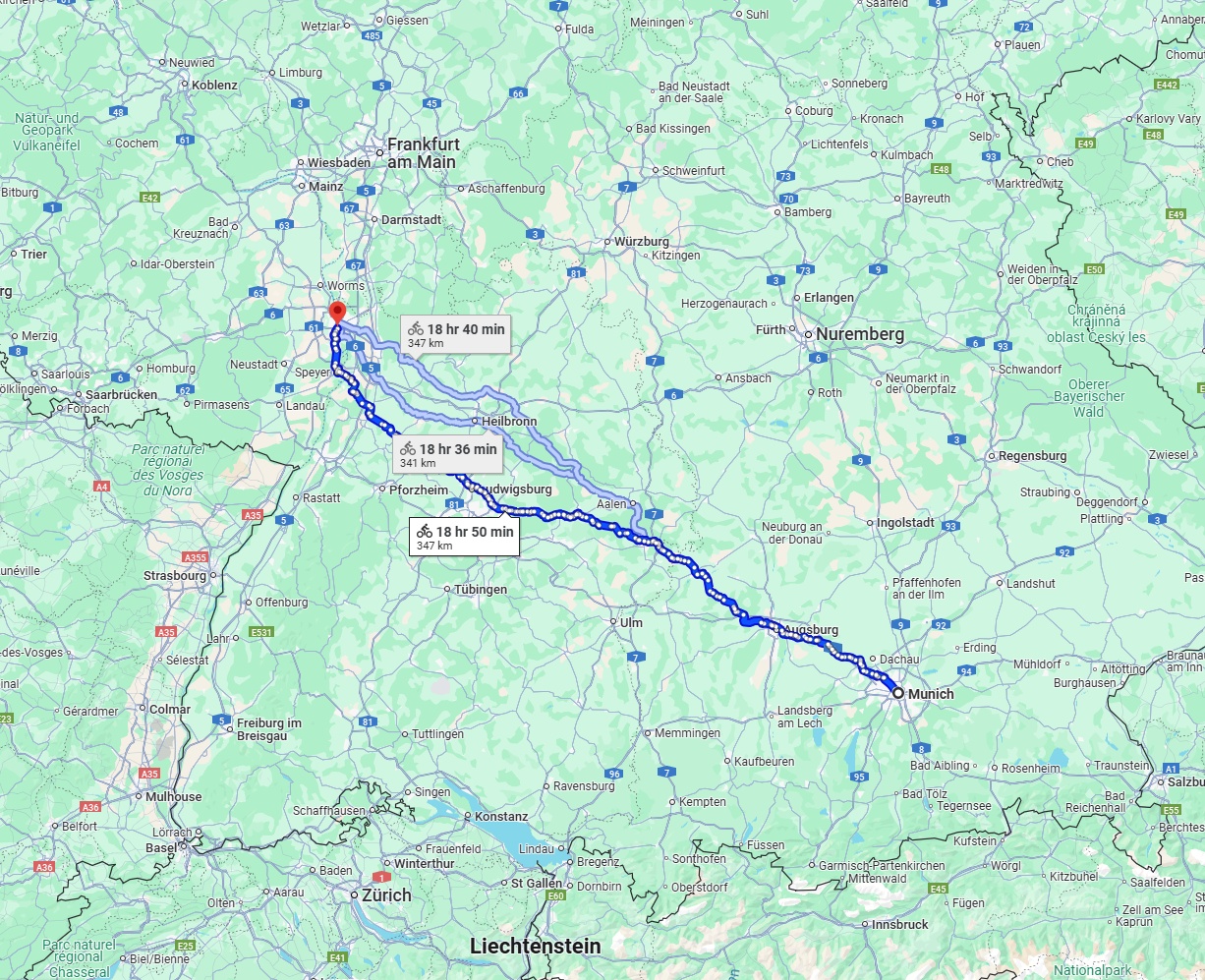 Anreise von München Zu Ludwigshafen am Rhein Über 