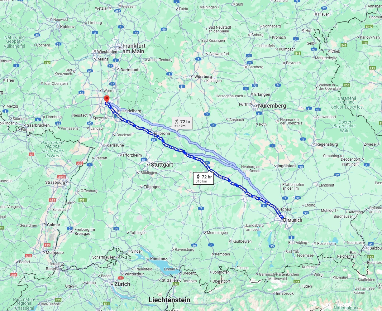 Anreise von München Zu Ludwigshafen am Rhein Über 