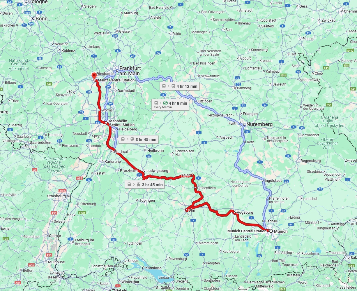 Anreise von München Zu Mainz Über 