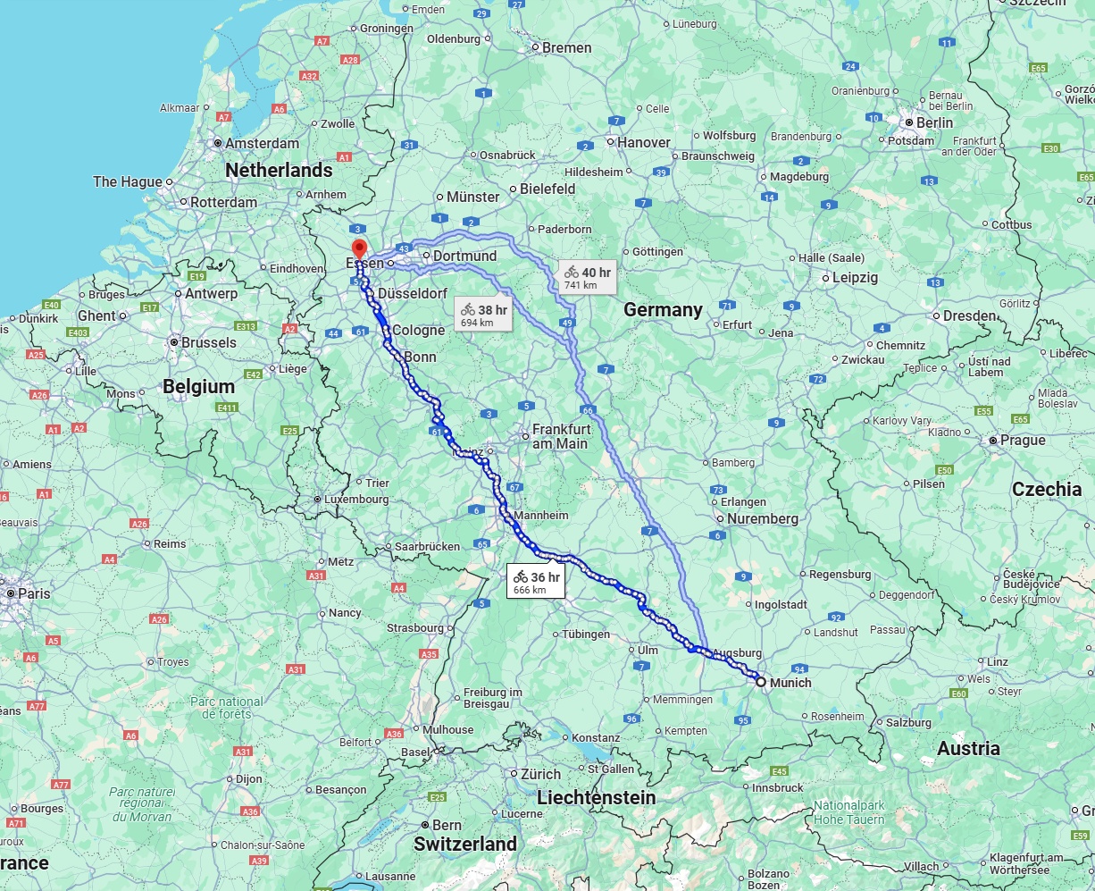 Anreise von München Zu Moers Über 