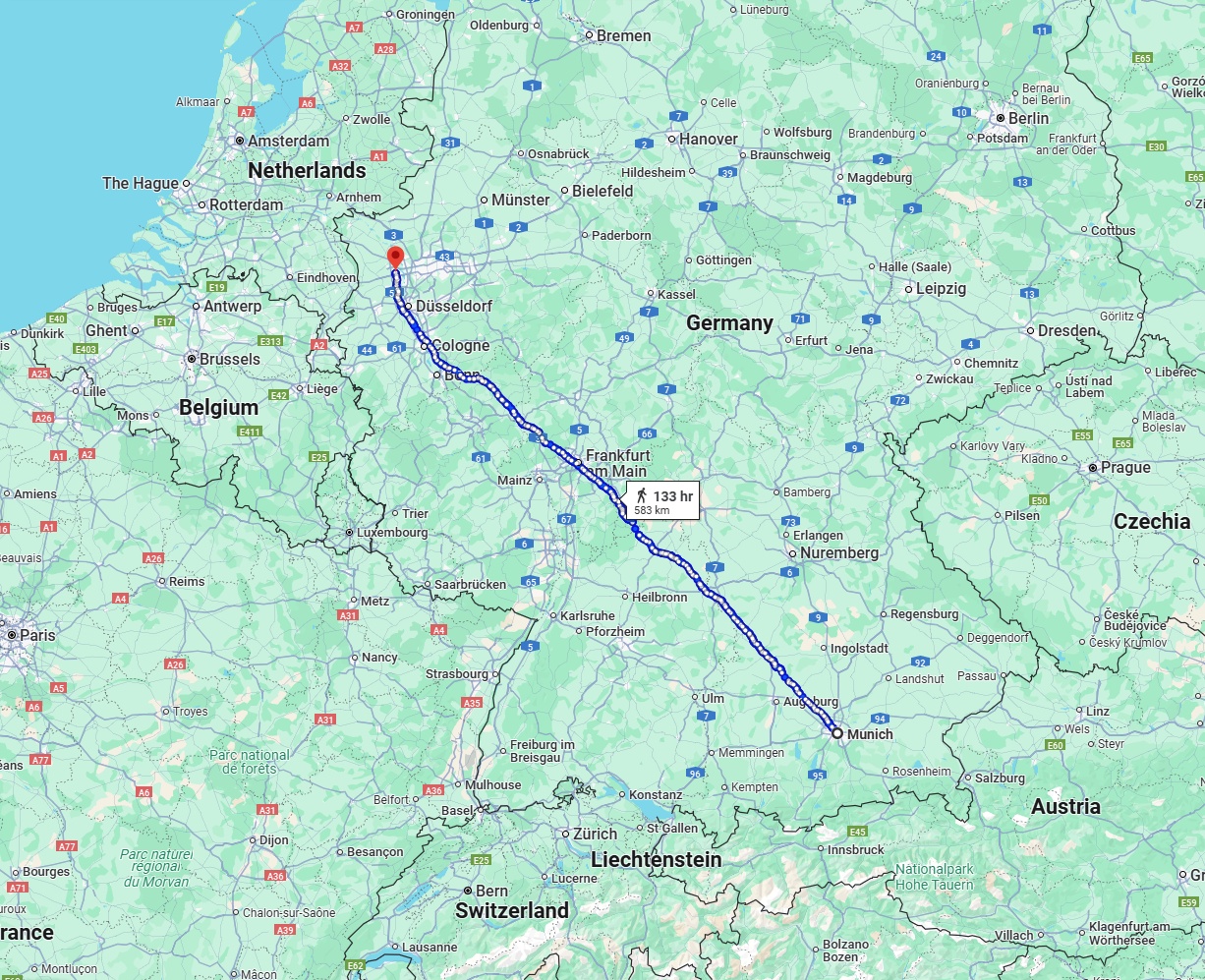 Anreise von München Zu Moers Über 