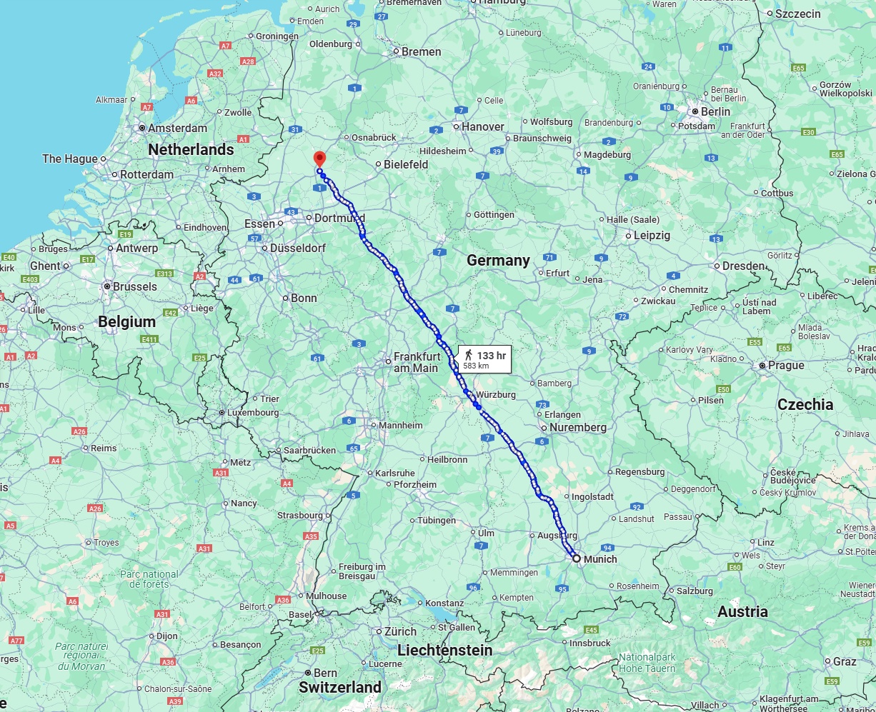 Anreise von München Zu Münster Über 