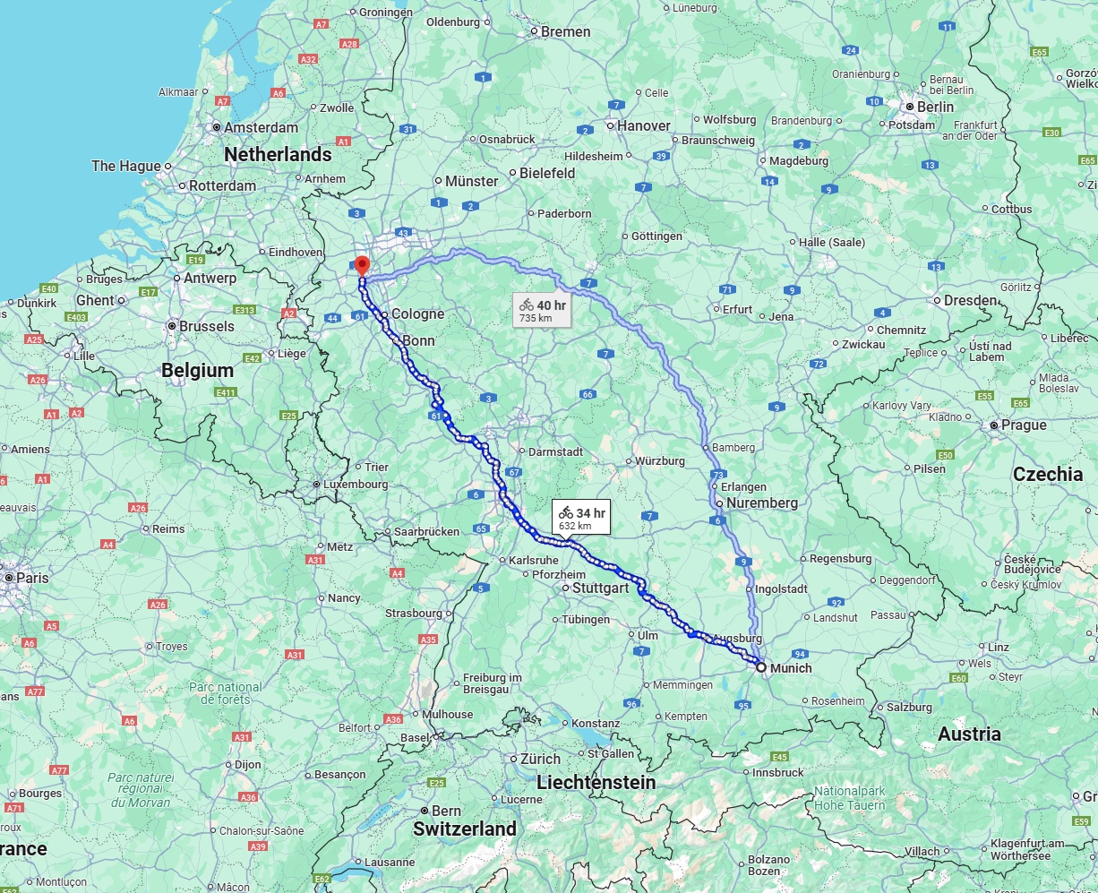 Anreise von München Zu Neuss Über 