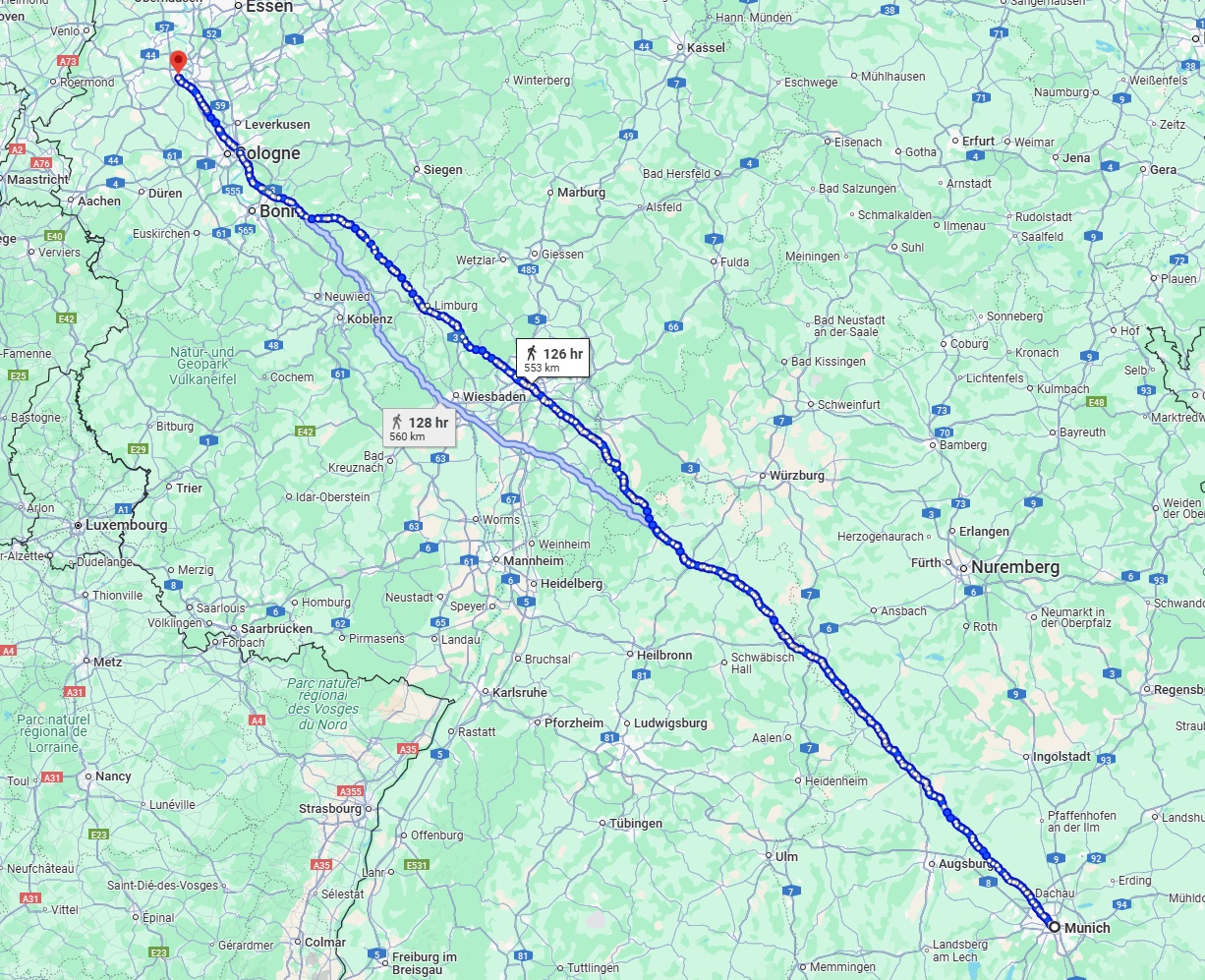 Anreise von München Zu Neuss Über 