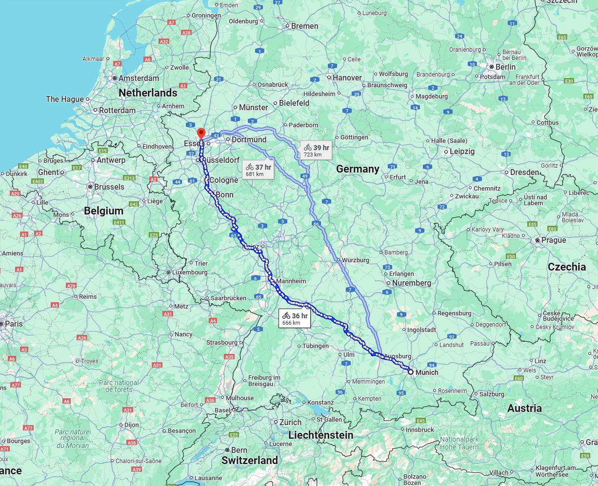 Anreise von München Zu Oberhausen Über 