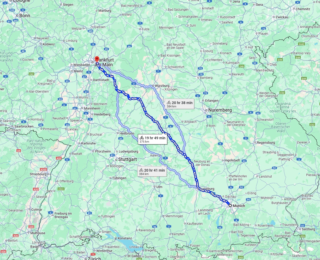 Anreise von München Zu Offenbach am Main Über 