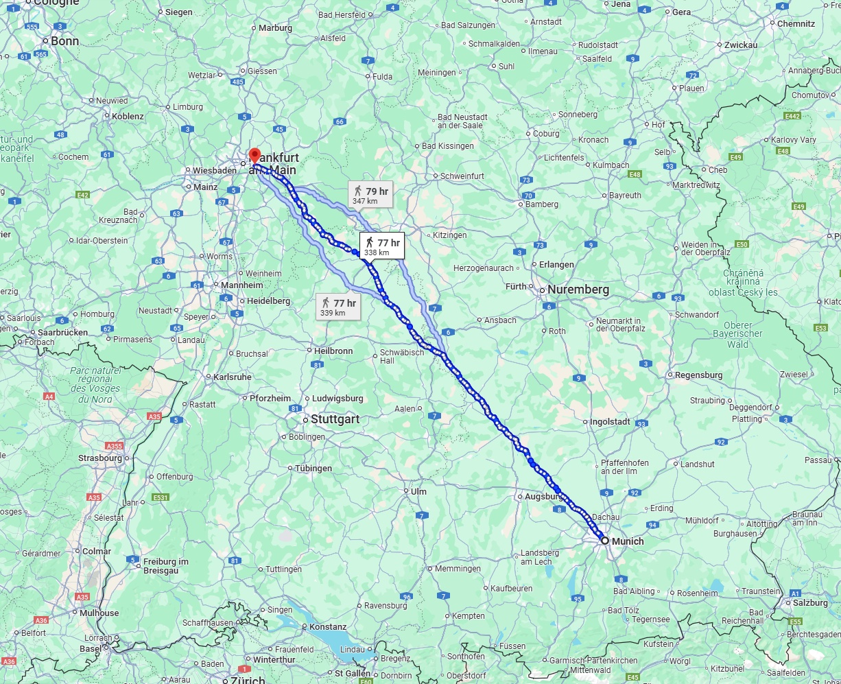 Anreise von München Zu Offenbach am Main Über 