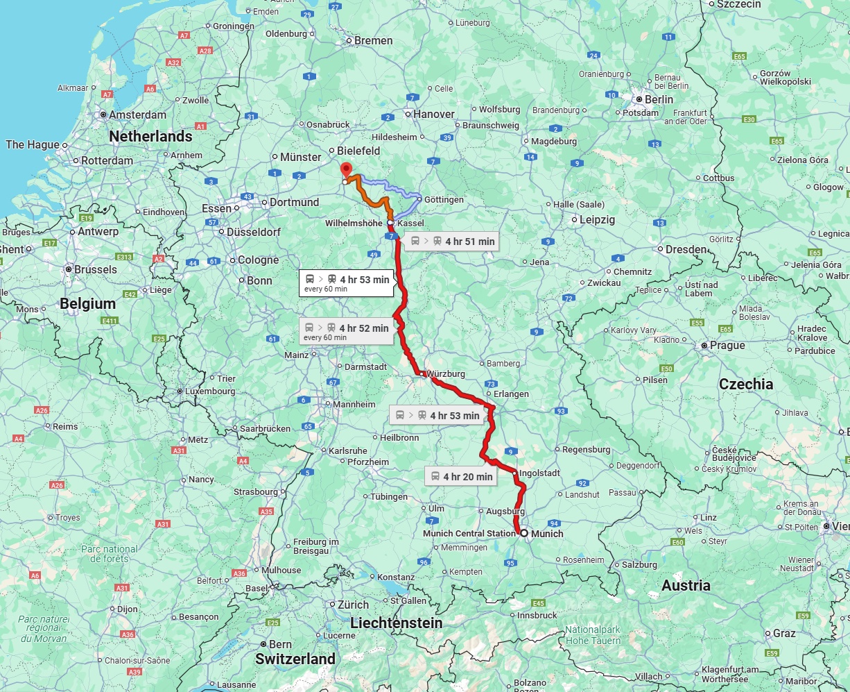 Anreise von München Zu Paderborn Über 
