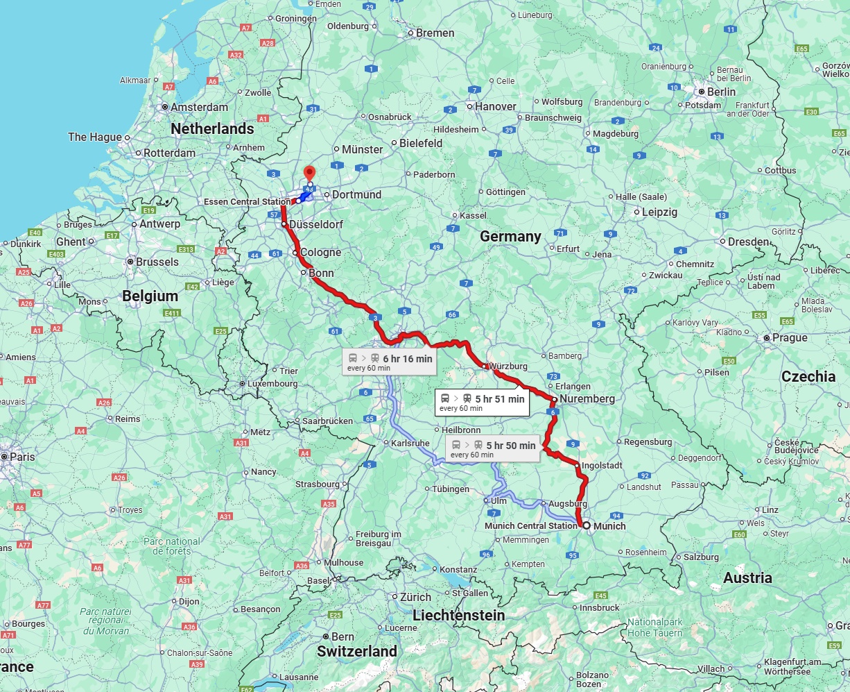 Anreise von München Zu Recklinghausen Über 